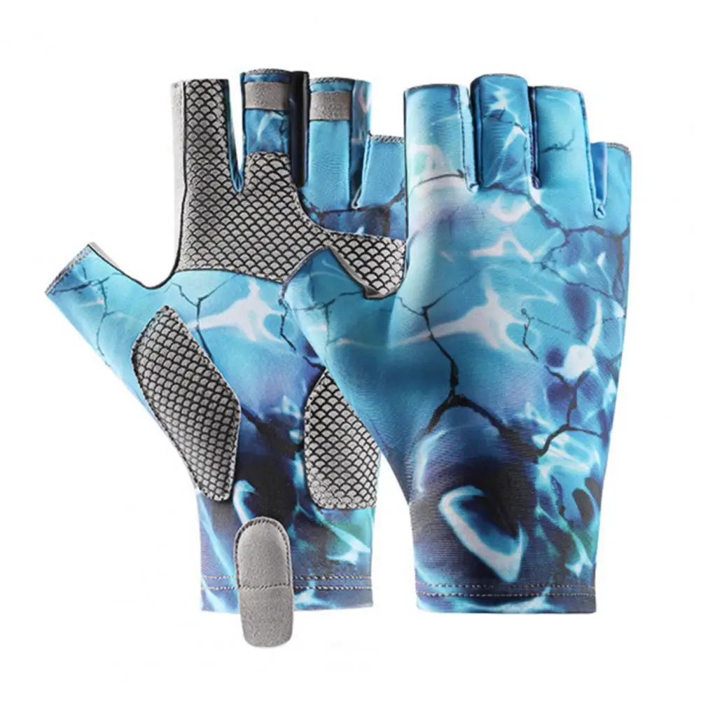 Fishing Gloves Uv Sun for Kayaking Hiking Upf 50 Fingerless for Men