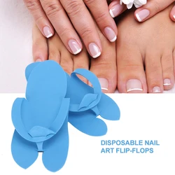12 Pairs Disposable Slippers Spa Pedicure Sandals Foam Pedicure Slippper Nail Art Salon Home Travelling Environmental Flip-Flops