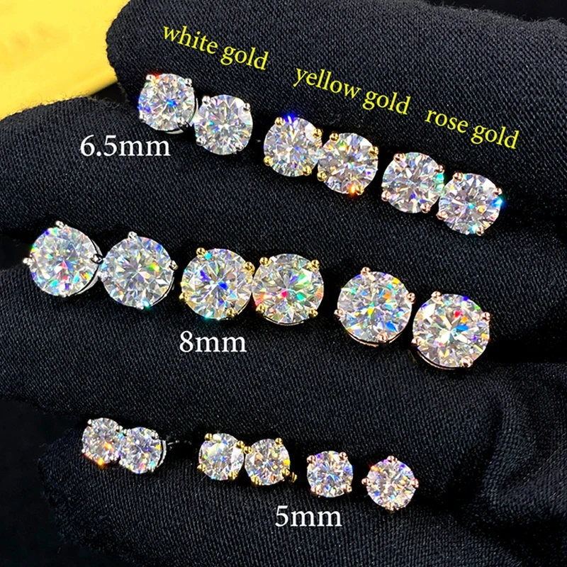 Ohrring 925 Sterling Silber Moissanit Diamant 0,25 Karat 4,0mm GRA - Zertifikat - Österreich