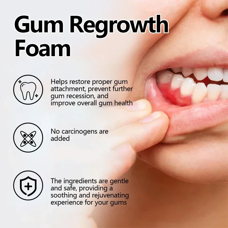 Gum Regrowth Foam Brighten Whitening Yellow Teeth Toothpaste Foam Cleaning Effective Removing Tooth Stain Oral Cleaning Product 3