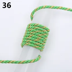 5m 3mm Three - Strand Colorful Polypropylene Rope for Rustic Home Decor & DIY Projects (Green gold)