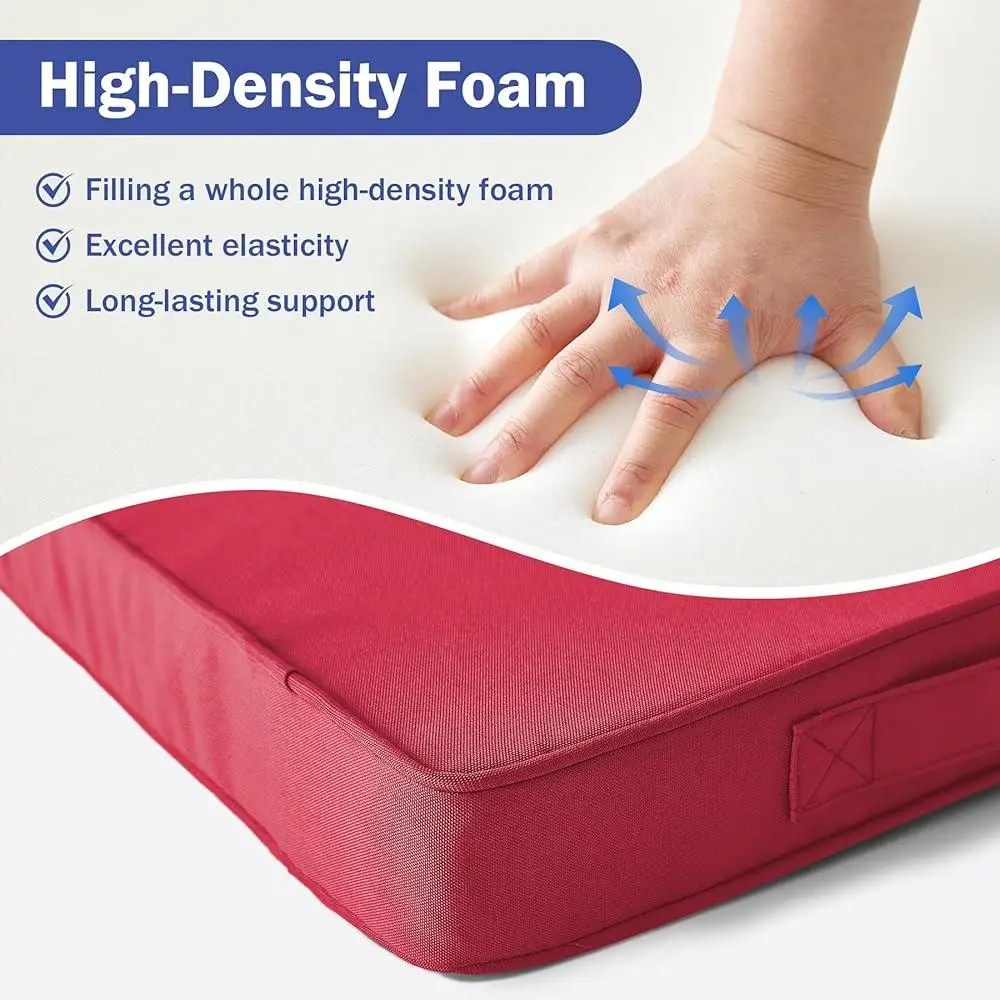 Outdoor Waterproof Fade Resistant Deep Seat Cushions Set 19x19x3 In Soft Foam Backrest Patio Furniture Accessories 6
