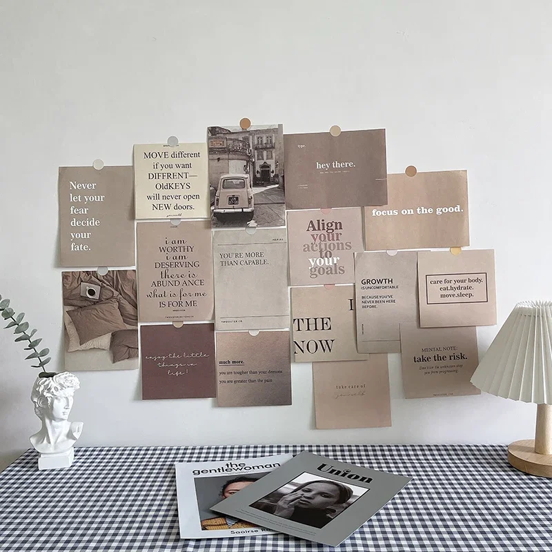 Nordic Retro Wall Decorative Art Postcard Stickers - DIY Photo Card Wall Decor