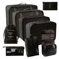 9pcs Travel Organizer Packing Storage BagsLuggage Organizers Travel Cubes for Suitcase with Toiletries Bag for Clothes Shoes 1