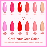 12pcs Dip Powder Nail Kit, 6 Colors Red Pink Dipping Powder Set and Base Top Coat Activator for Nail Home Salon Manicure 2