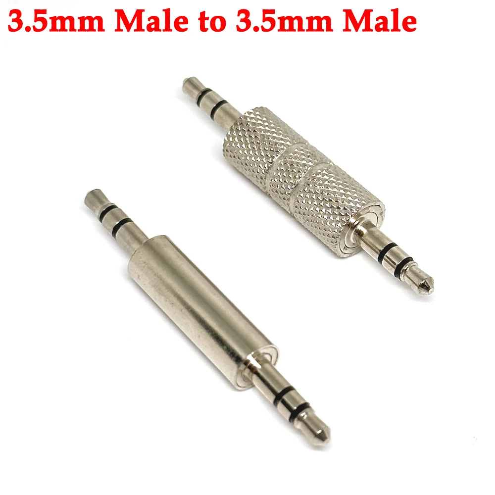 3.5mm male to Male 3.5mm / 3.5 mm male to male 3.5 mm Adapter Converter Stereo Audio Headphone Jack High Quality 10pcs high quality gold adapter audio stereo adapter plug converter headphone jack 3 5mm to 2 5mm 2 5 mm to 3 5 mm wholesale