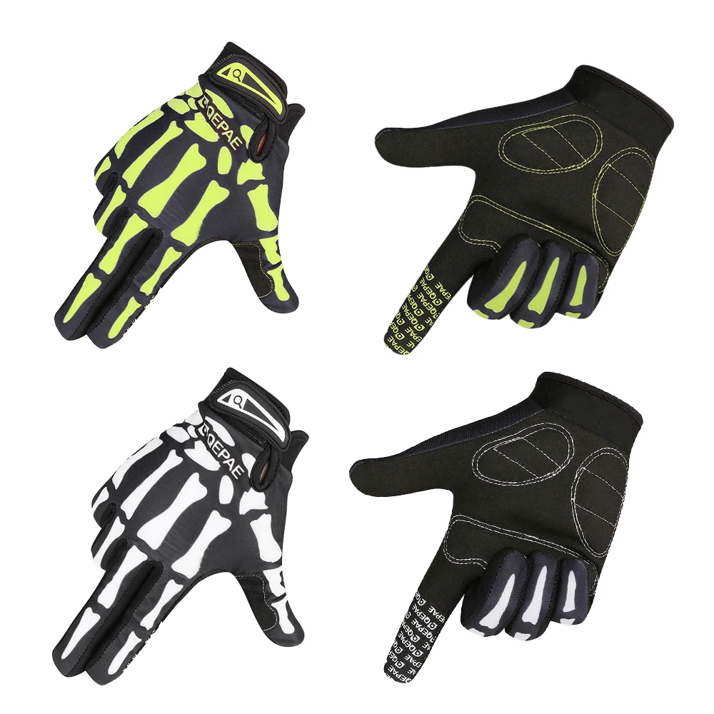 Skull Cycling Full Finger Gloves Breathable Motorcycle Bicycle Ghost Skeleton Gloves Outdoor Sport Cycling Gloves Bike Equipment 5