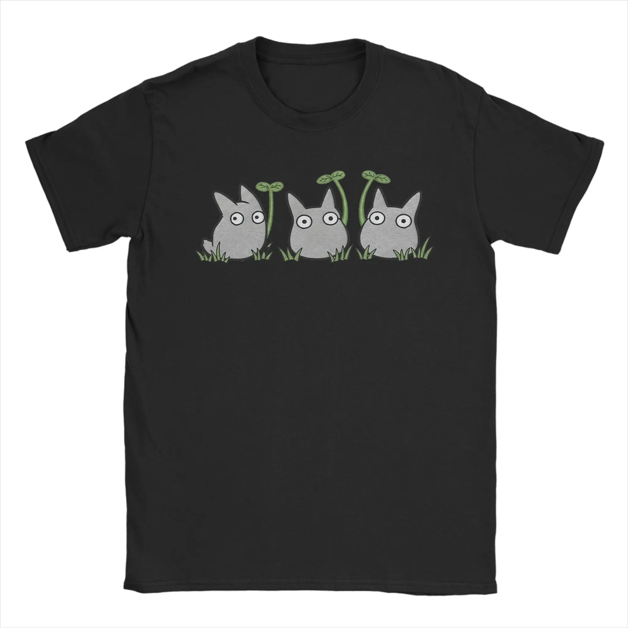 Vintage Totoro-Inspired Graphic Cotton T-Shirt - Fun & Casual Crewneck Tee