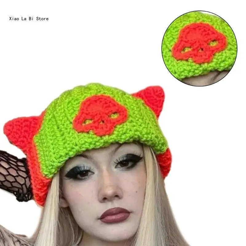 

Sweet and Girly Knitted Hat with Ear Detailing Winter Beanie Hats Outdoor Caps for Everyday Fashion Activities XXFD