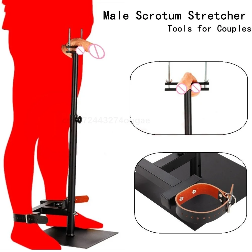 Male Penis Cock Board Penis Scrotum Stretcher BDSM Bondage Frame CBT Tools Ankle Cuffs Sex Furniture Toys for Men Couples Adult