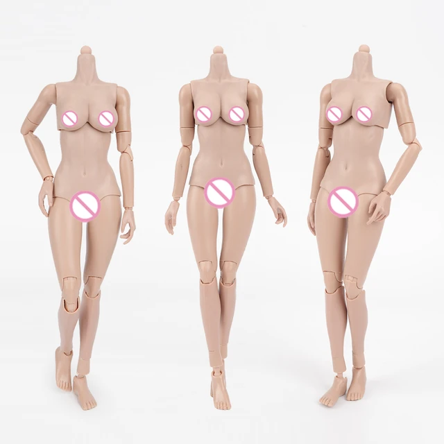 1/6 Female Large Breast Seamless Body 12 Action Figure Model for Hot Toys  KUMIK