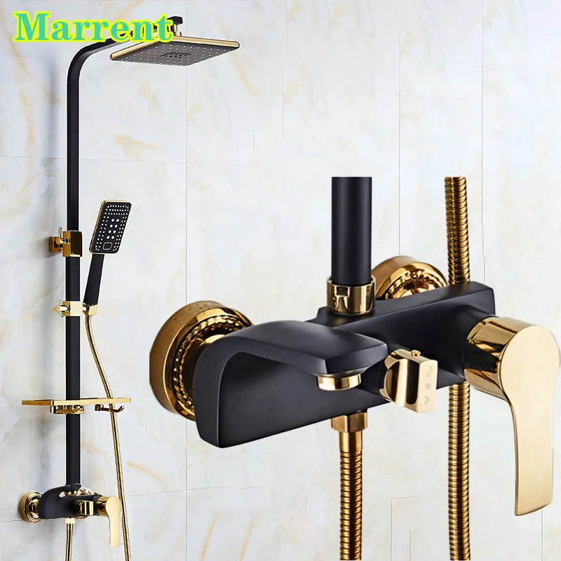

Горячая и холодная душевая система для ванной комнаты, качественный латунный Смеситель для ванны, смесители, кран, дождевая насадка для душа, роскошный набор для ванны и душа