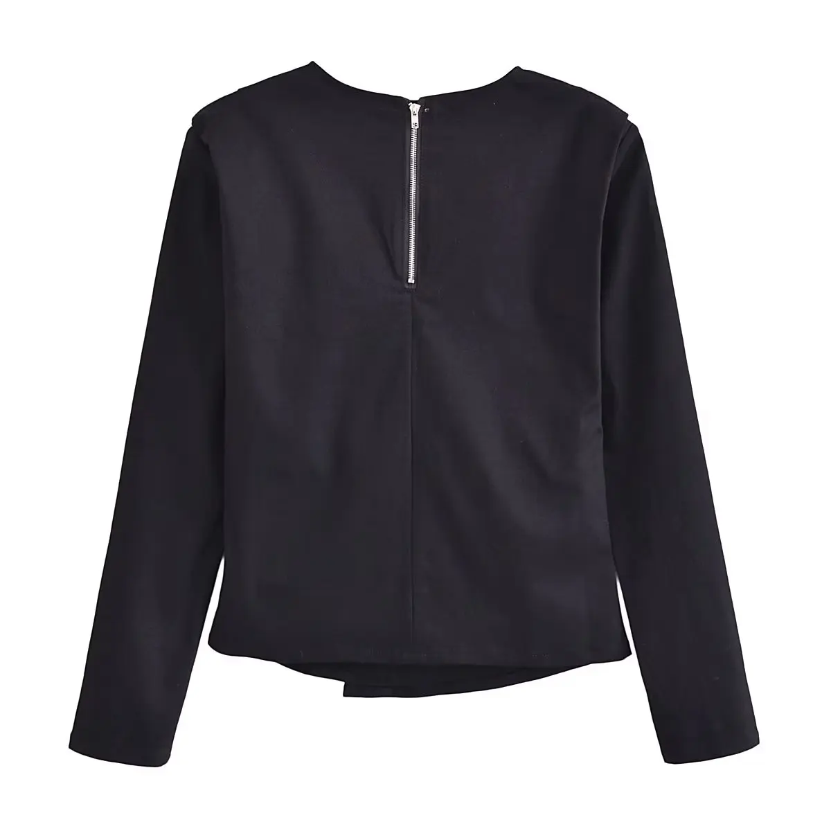 Maxdutti French Women's Retro Patchwork  Blouse Women Design Shirt Casual And Elegant Black Shirt Autumn Tops