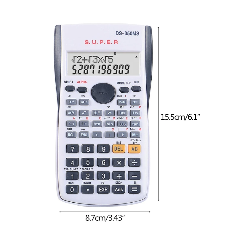 Calculadora Científica 82MS, 240 funciones, Digital, multifunción, de matemáticas, de 2 líneas para examen de Estudiante| | - AliExpress