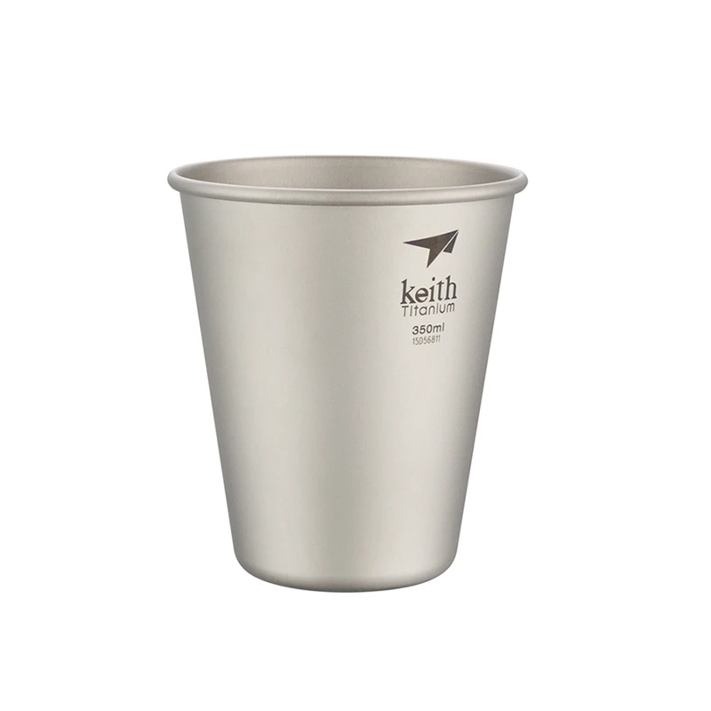 Portable Tableware Portable Cups Keith Tableware for Camping Titanium Beer Cup 350ml Outdoor Travel Drinking Friends Gathering Drinkware Coffee Mug Ti9001