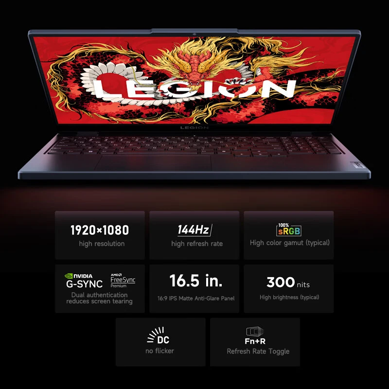Lenovo Gaming Loptop LEGION R7000 15.6“144Hz AMD Ryzen7 8745H 16/32G DDR5 512G/1TB/2TB Pcie 4.0 SSD RTX4060 Gaming Notebook PC 4
