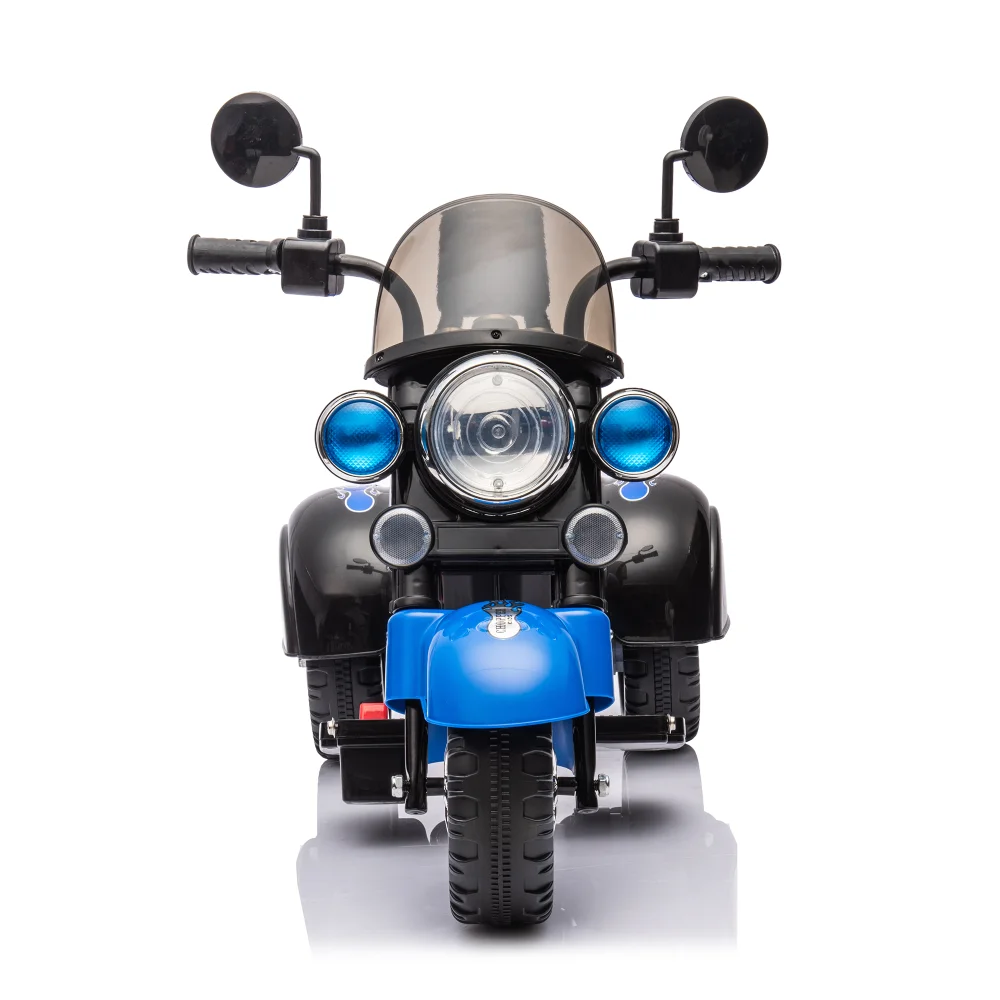 Kids Ride-On Motorcycle Toy, LED Color Headlight, Blue, Suitable for Boys and Girls Electric Car for Kids Electric Motorcycle