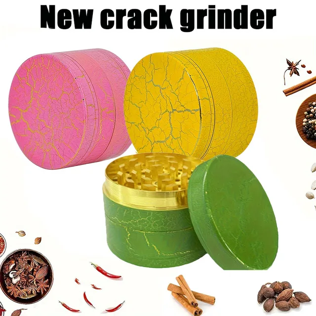New 2-Inch Portable Color Crack with Magnetic Cover Zinc Alloy Grinder Spice Grinder Crusher