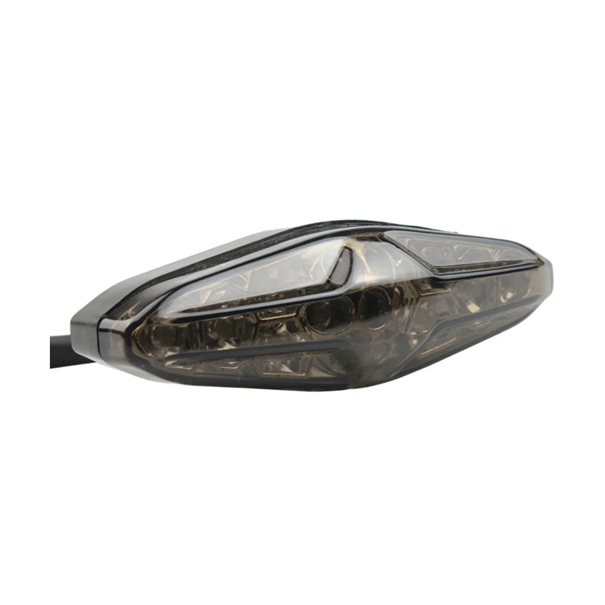 Fanale Posteriore A Conchiglia Grigia A Led 12V Per Harley Cruiser Prince Off-Road All Terrain Beach Buggy Freno Vintage