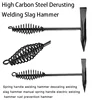 Derusting Welding Slag Hammer High Carbon Steel Spring Handle Welder Hammers Electrician's Hammer Welding Slag Chipping Hammer 5