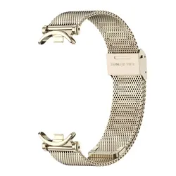 Versatile Fitness Band Replacement Strap for MiBand10 Ceramic (GT4 Milan Light Gold)