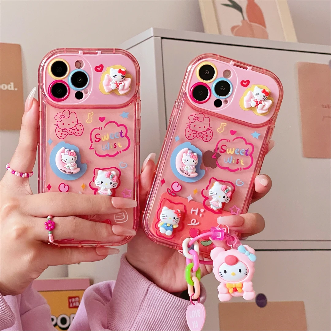 Korean White Heart Makeup Mirror Cute Phone Cases For iPhone 14 Pro Max 13  11 12 14 Plus XS X XR