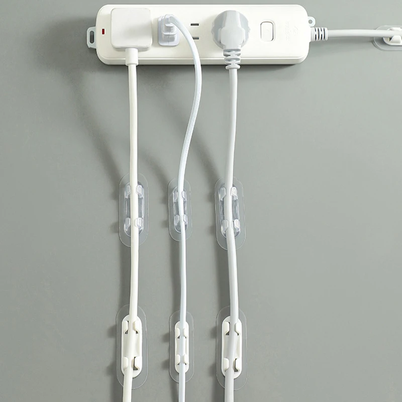 3Pcs Cable Organizer Clip Electric Wire Fixed Organization Desktop Wire Manager Cord Holder USB Charging Data Line Bobbin Winder