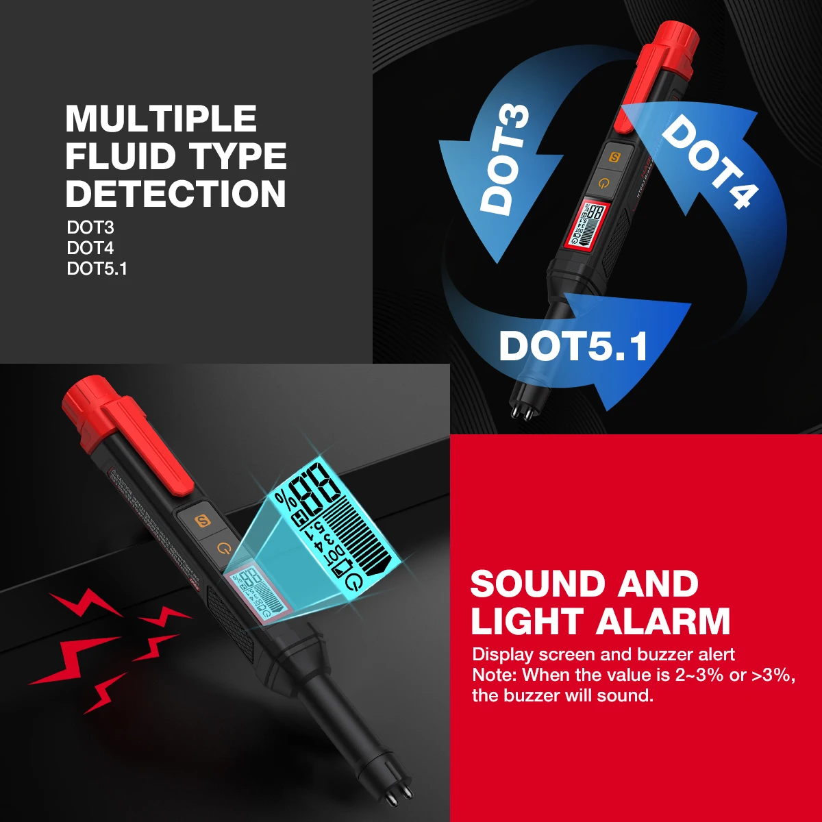 Car Brake Fluid Tester Brake Oil Testing Pen