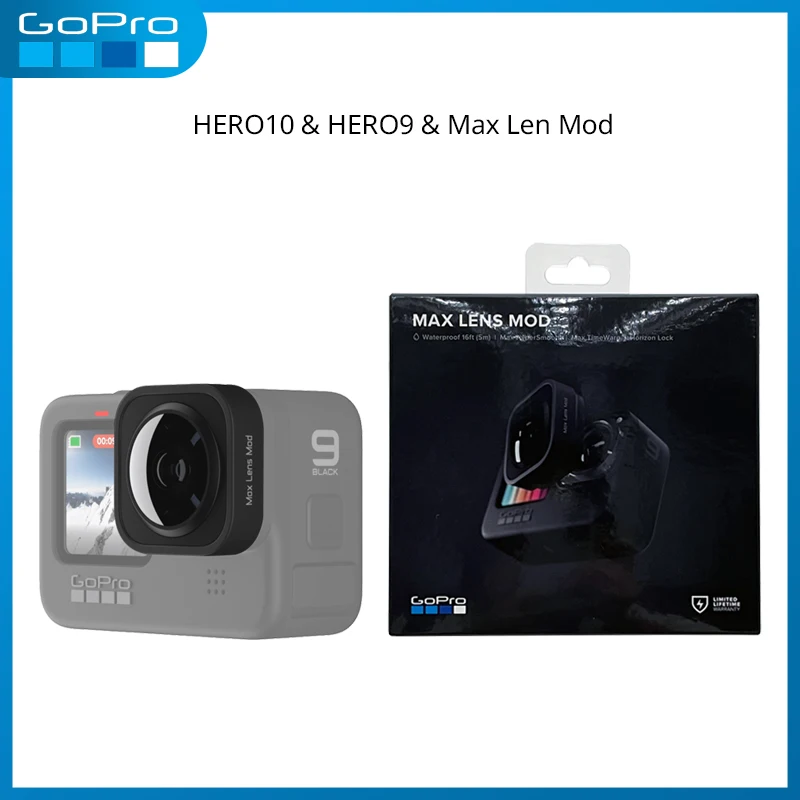 Original Gopro Hero 10 Black Max Lens Mod Maximize Stabilization Up To
