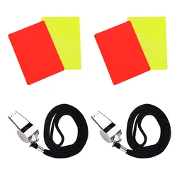 Professional Soccer Referee Whistle and Card Kit - Essential Match and Outdoor Survival Gear (2 Pack)
