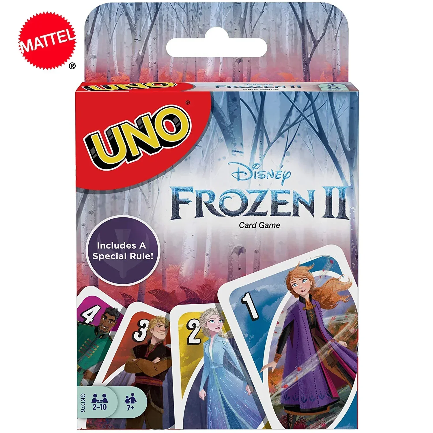 Mattel UNO: 겨울왕국 가족 재미있는 엔터테인먼트 보드 게임, 재미있는 포커 카드 놀이 선물 상자, 우노 카드 게임 