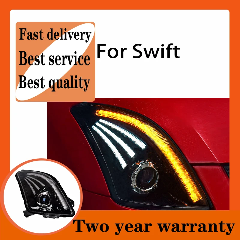 HeadlightsForSuzukiSwiftDzireHeadlight20052016LEDHeadLampDRLSignalProjectorLens
