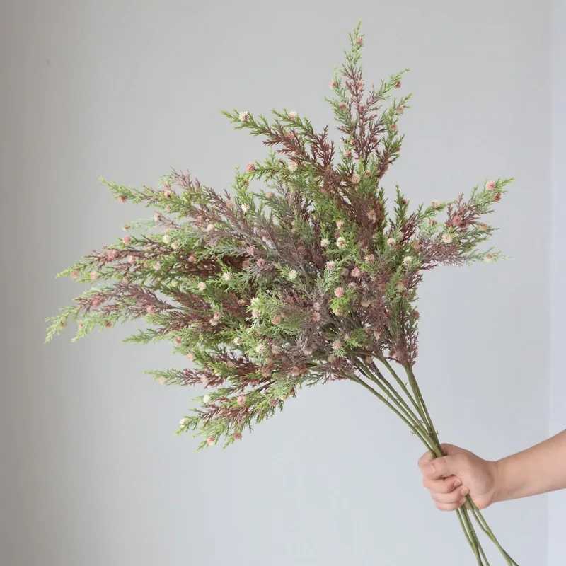 

Искусственные сосновые ветви с цветами, длинный стержень 83 см, для самостоятельной сборки, украшение для дома, цветов, Рождественское украшение