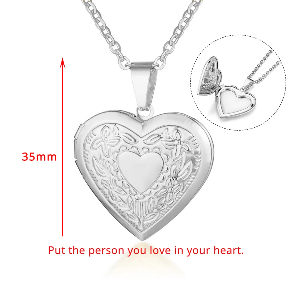 Heart Locket Pendant Necklaces 