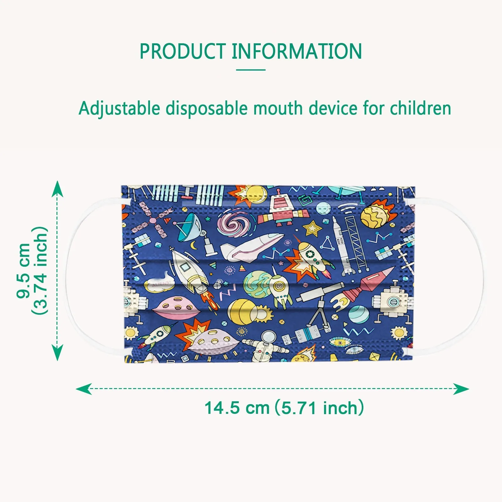 Children's Three-Layer Protective Dust-Proof Cartoon Print Disposable Mask Outdoor Dust-Proof Face Protective Mask