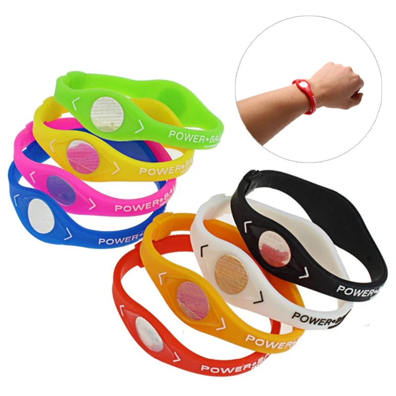Power Balance Energy Health Bracciale Per Braccialetti Sportivi Cinturino In Silicone Ionico Regalo 1 Pz