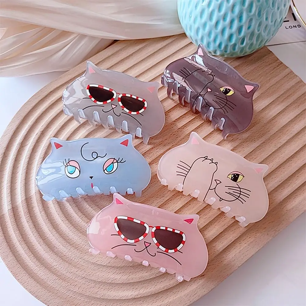 

Cartoon Ponytail Holder New Headwear Large Hairgrip Simple Hairpins Women Shark Clip Korean Hair Clips Cat Hair Claws Acrylic