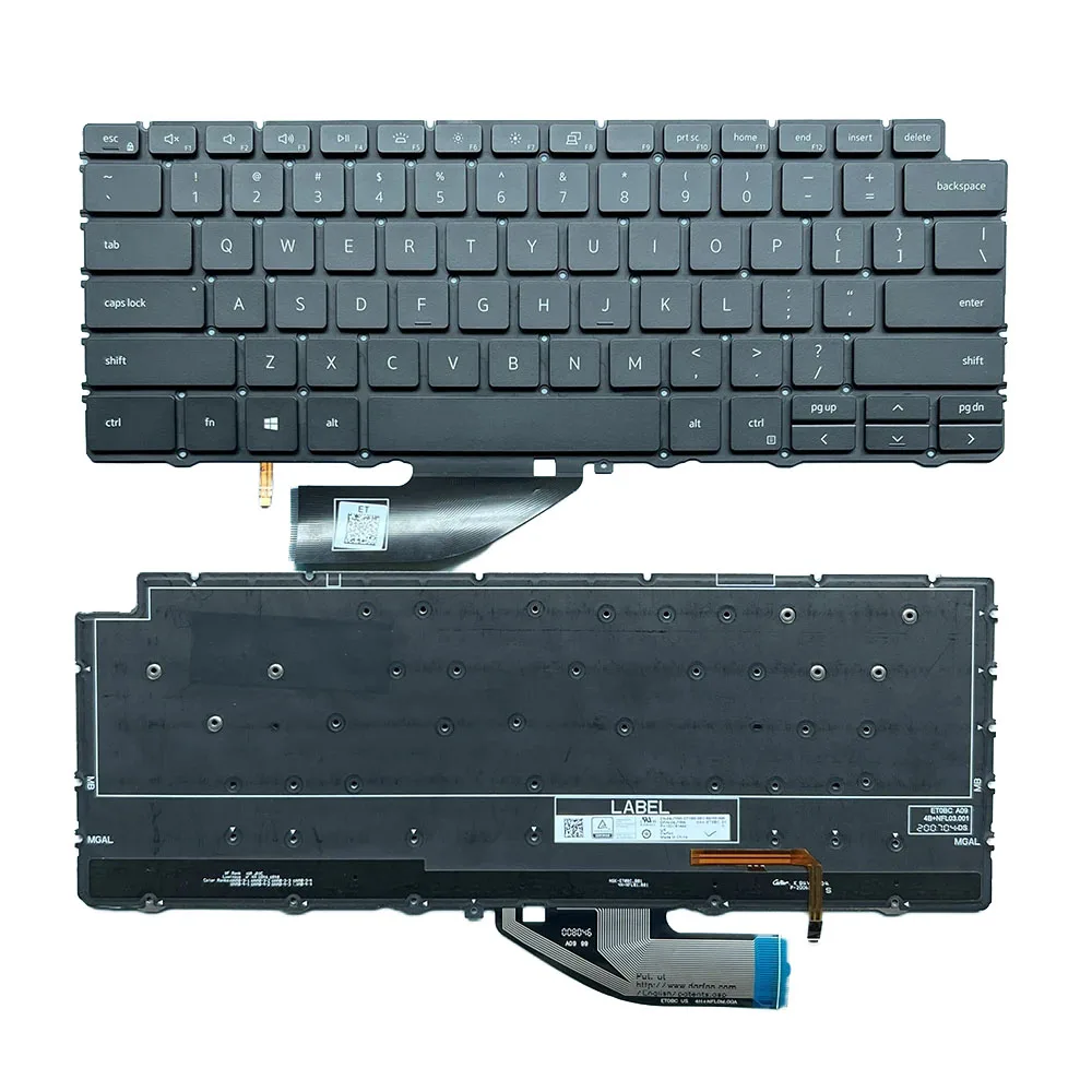 Per Dell Xps 13 7390 2-In-1 P103G Xps 13 9310 2-In-1 03Pmxp 0 Rd0Cj 06 Dkj8 Arabia Tastiera Retroilluminata Per Laptop Ar