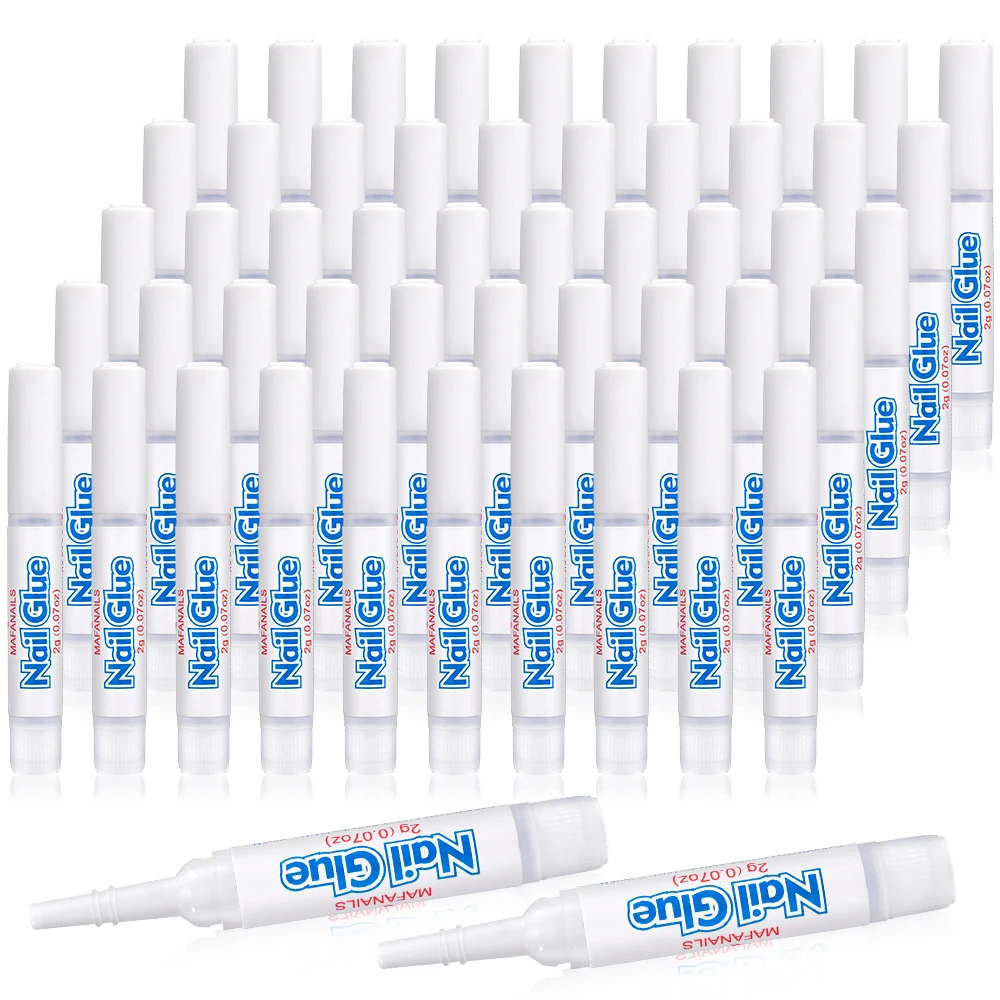 50/100pcs Nail Glue for Acrylic Nails Tip 2g Fast drying Press on Nails Fake Nails Adhesive Glue Super Bond for Broken Nail 2