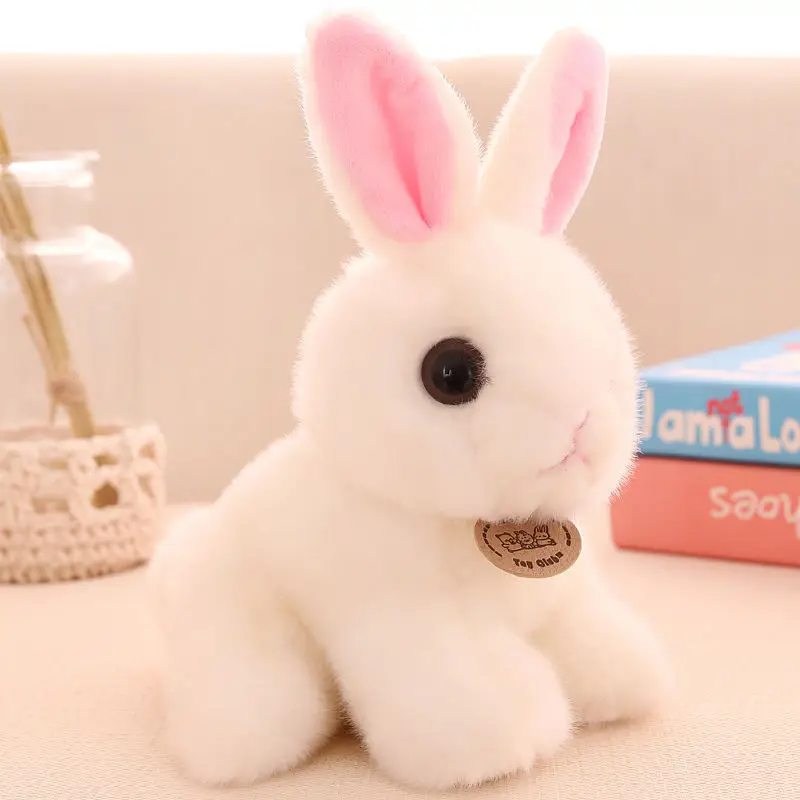

Little White Rabbit Plush Replica Toy Children Girl Gift Home Decoration Comfortable Cute Bunny Puppet