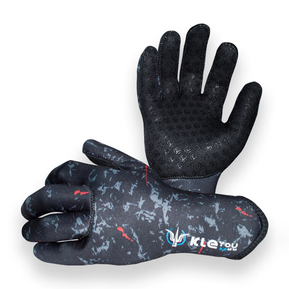 3MM Neoprene Diving Gloves Non-Slip Stab-Resistant Wear-Resistant Diving Gloves Warm and Cold Underwater Hunting Gloves Diving 2