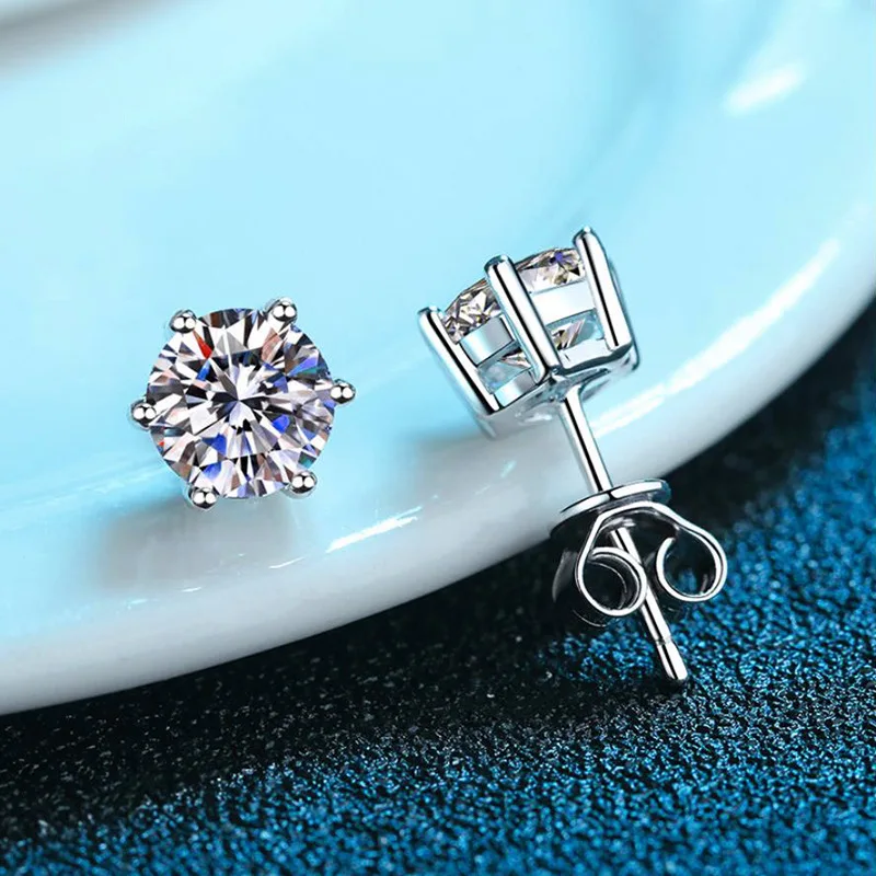 Moissanite stud earrings