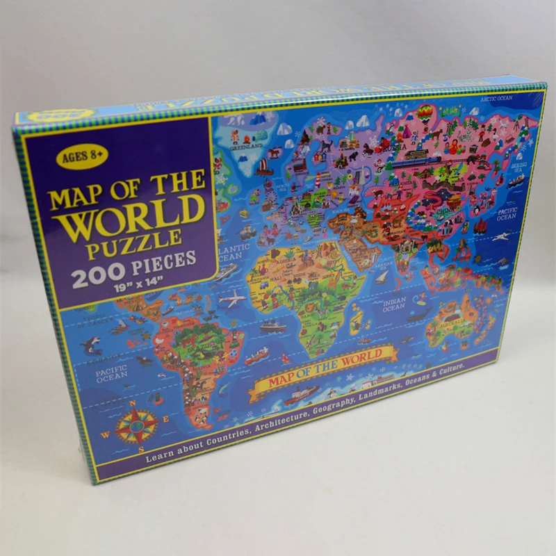Map Puzzle Attractive High Quality Challenging Interactive Educational Gift Adult World Jigsaw Puzzle Brain Stimulating Pleasure 2