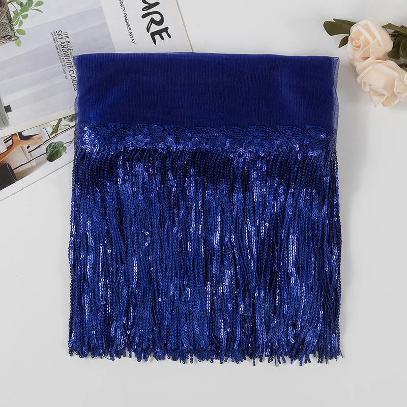Suede Tassel Velvet Trim with Rivet and Diamond Fringe for DIY Garment Decoration