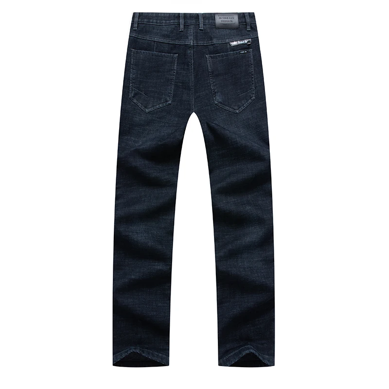 Winter Jeans Men Fleece Straight Cotton Denim Pants Oversize 46 48 50 52 Casual Trousers Plus Size Thicken Warm Autumn Loose 5