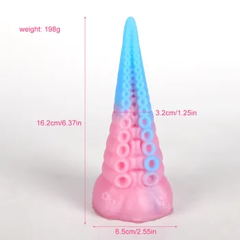 Cute Octopus tentacle Suction Cup Silicone Anal Plug Monster Penis Vaginal G Spot Stimulator Dildos Sex Toys For Women Vagina 5