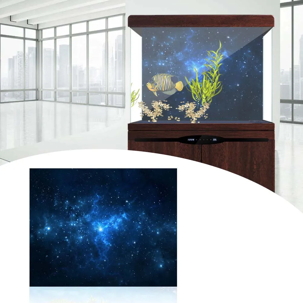 PVC Adhesive Aquarium Fish Tank Background Poster Backdrop Decoration Paper (61*41cm)