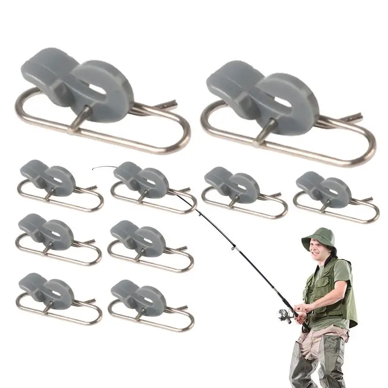 

Quick Release Fishing Hook Clips 10PCS Multipurpose Release Clip For Fishing Bait Decoupling Fishing Accessories With Stainless