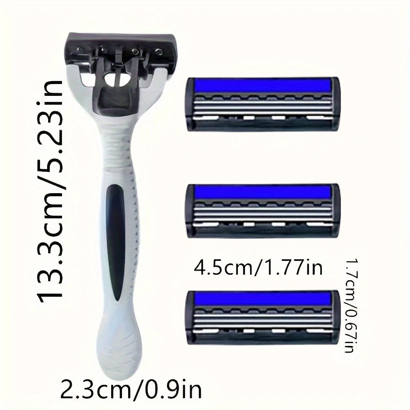새로운 면도기 남성용 면도날 3중 스테인리스 면도날 재사용 가능 안전 면도기 제모 면도기 수입 면도날 멀티툴