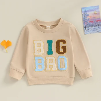 6M-4Y Toddler Baby Boy Big Brother Sweatshirt Crewneck Shirt Fall Winter Clothes 1